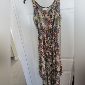 Sheer floral cover up dress
